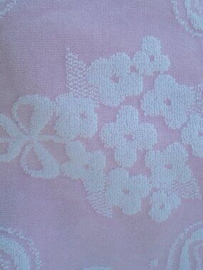 Kassafina BATH TOWEL 4 PC SET pink floral bow terry cotton towels new